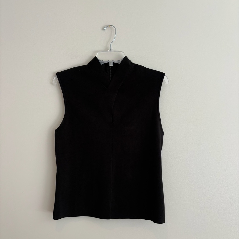 White House Black Market Fitted Black Blouse